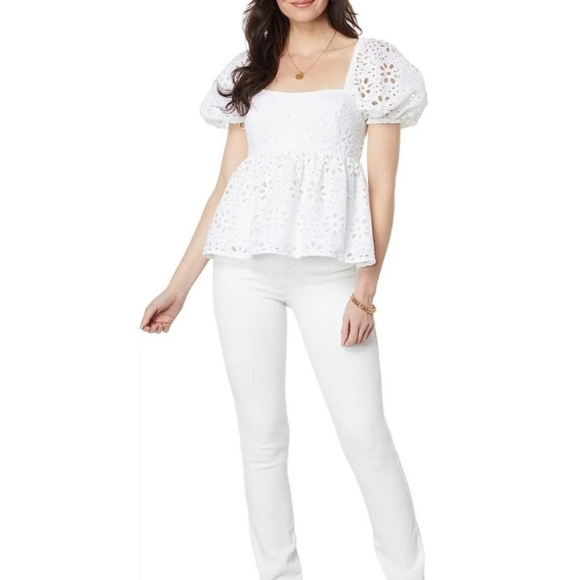 NWT Lilly Pulitzer Kay Short Sleeve Blouse - Picture 4 of 15